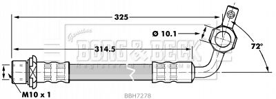 BORG & BECK Тормозной шланг BBH7278